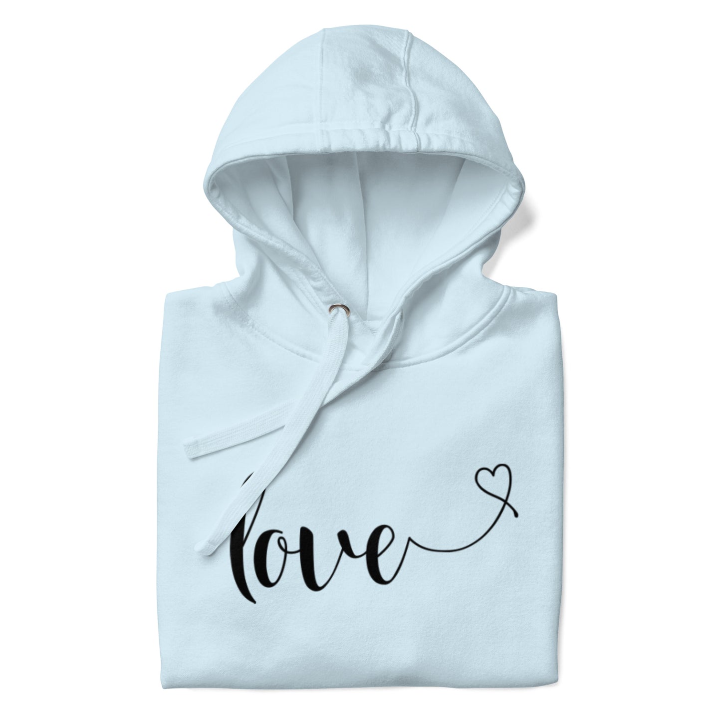 Love (heart) (black) Hoodie