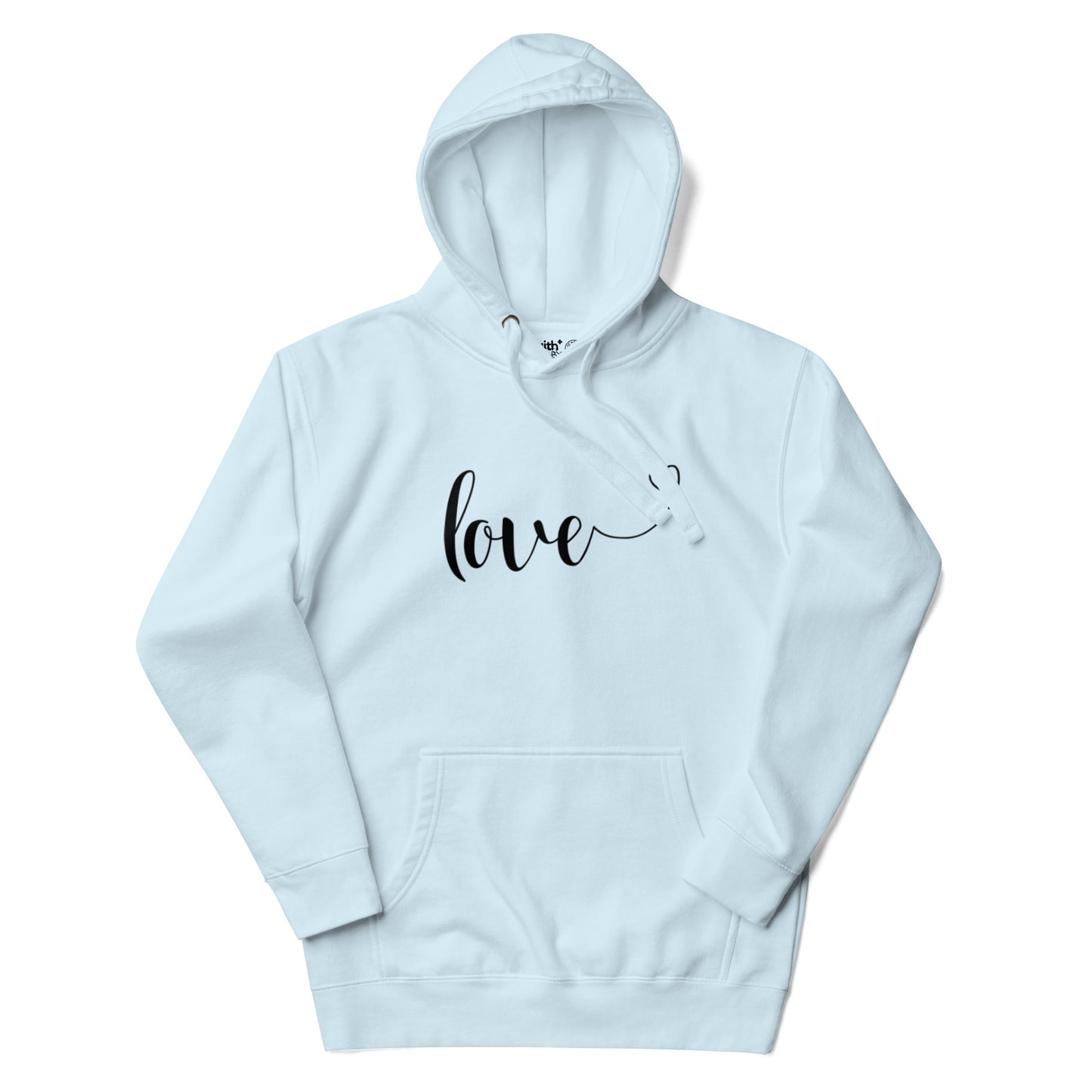 Love (heart) (black) Hoodie