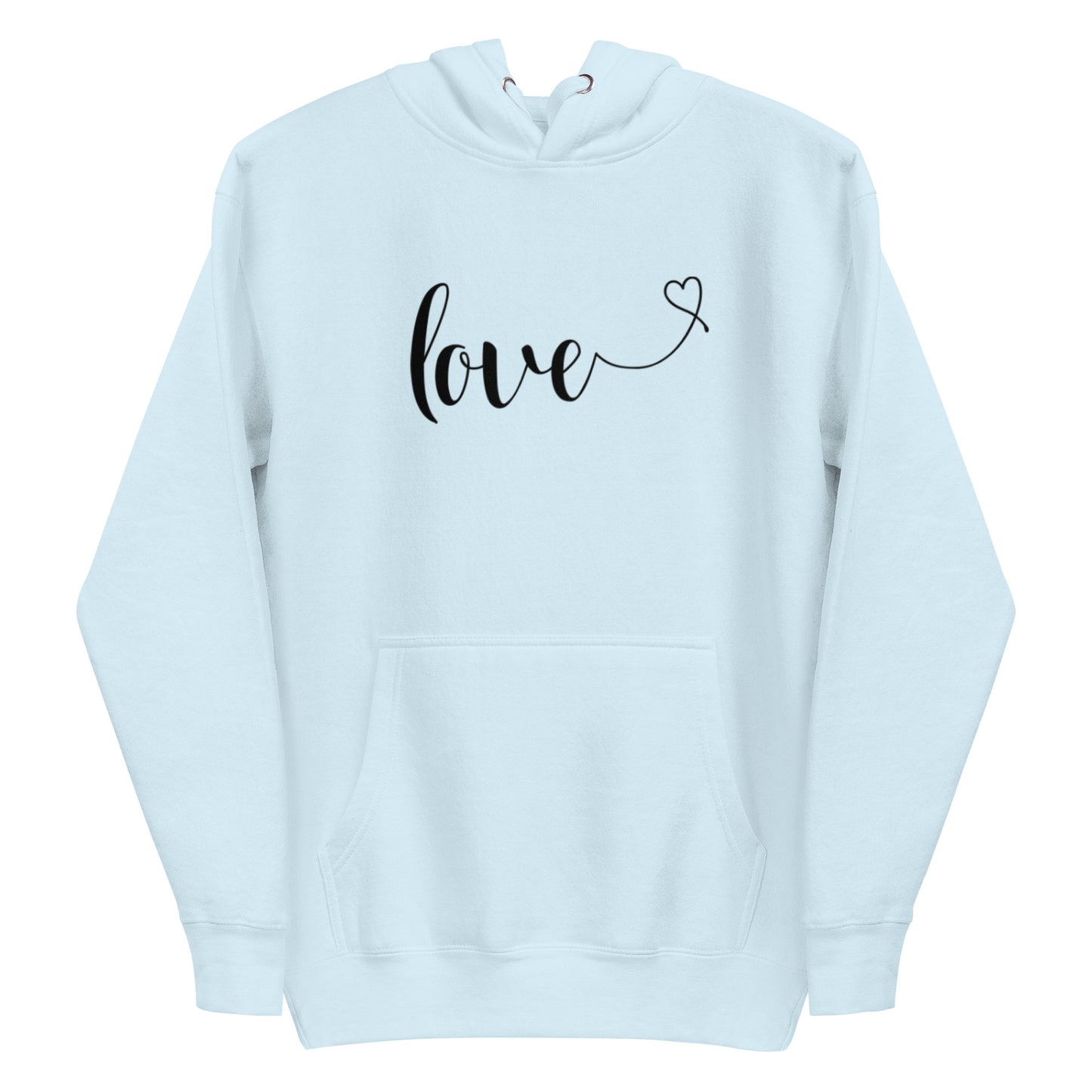 Love (heart) (black) Hoodie