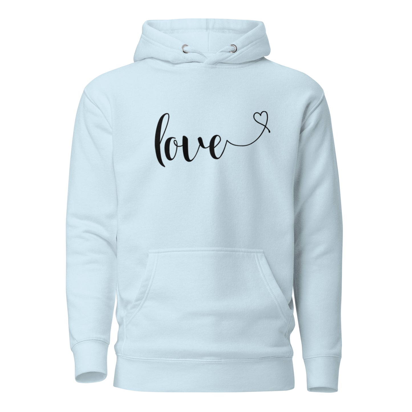 Love (heart) (black) Hoodie