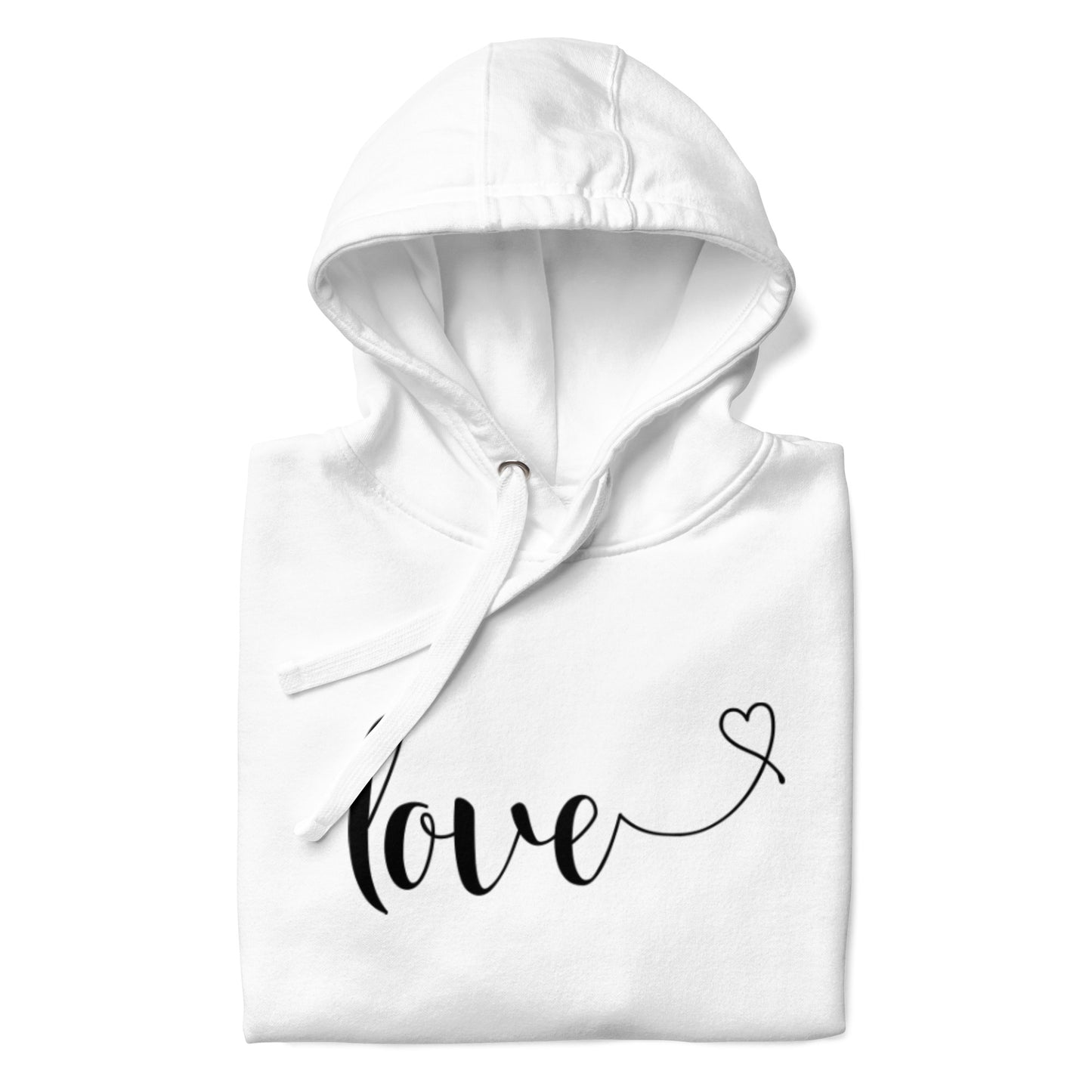 Love (heart) (black) Hoodie