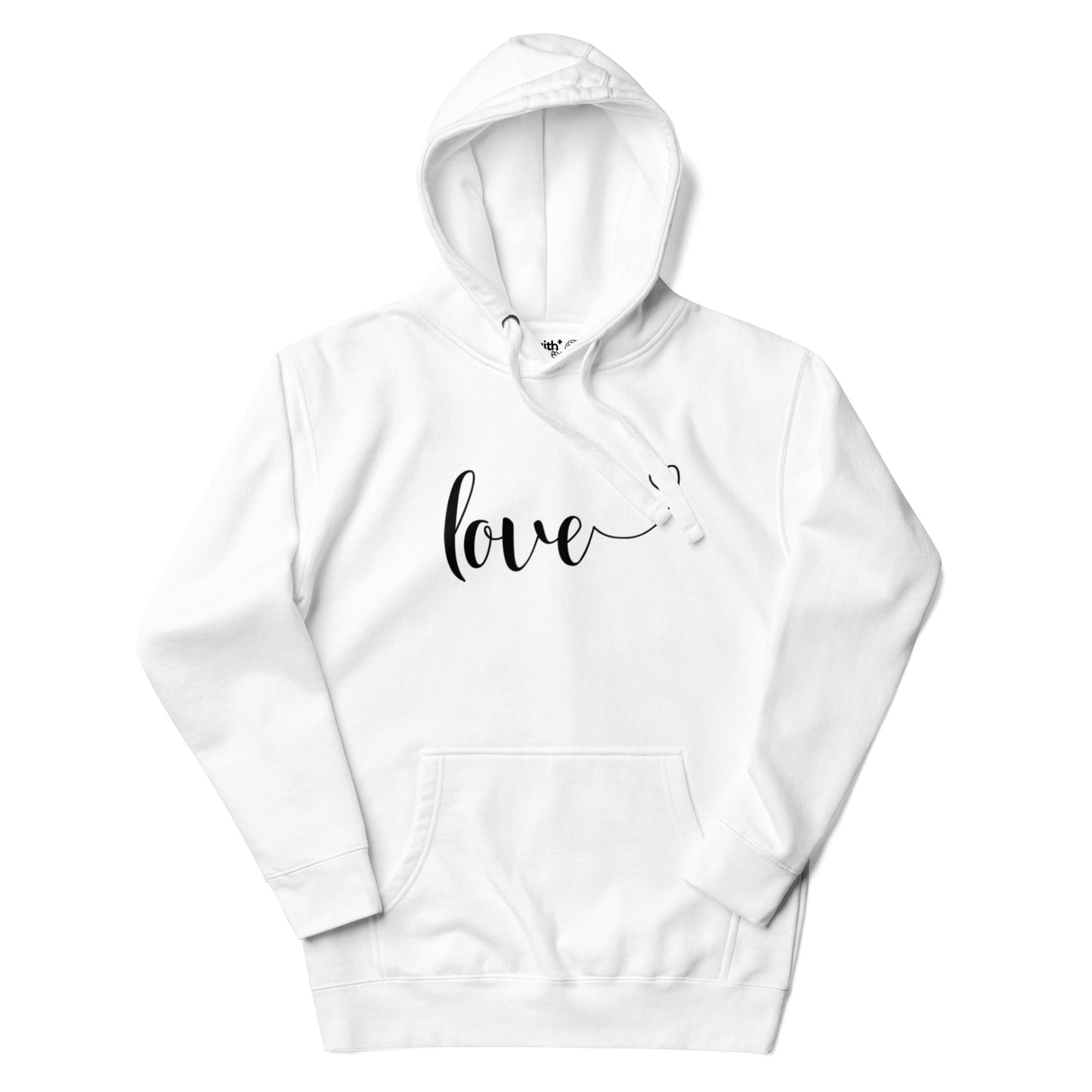 Love (heart) (black) Hoodie