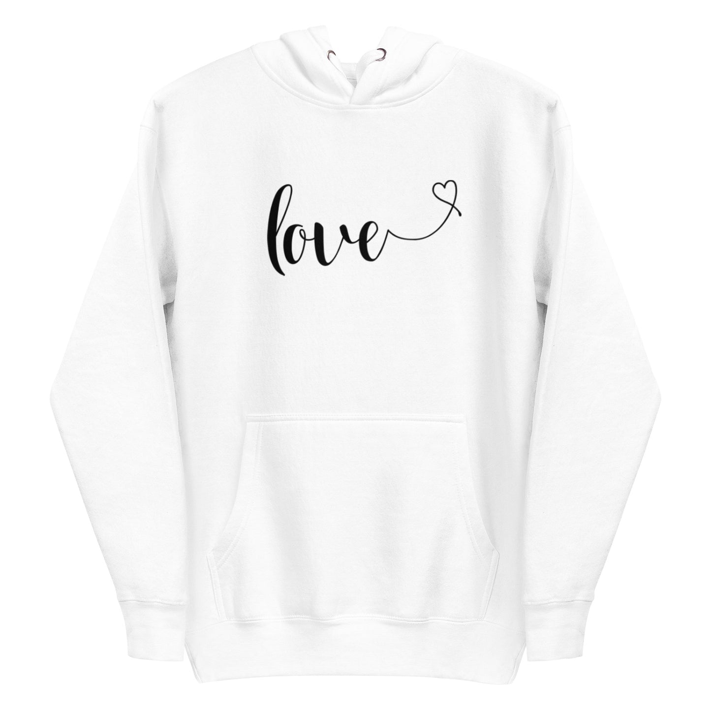 Love (heart) (black) Hoodie