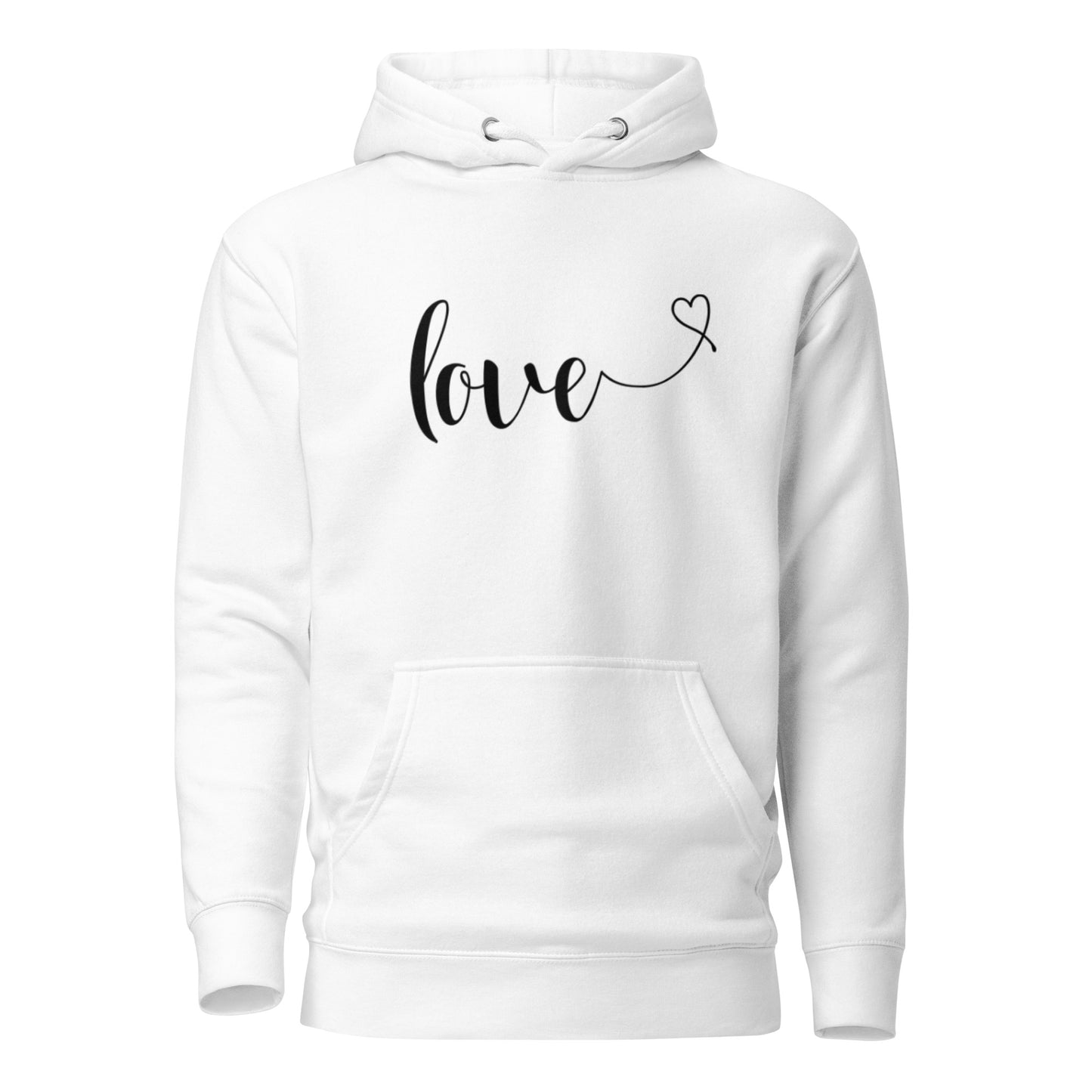 Love (heart) (black) Hoodie