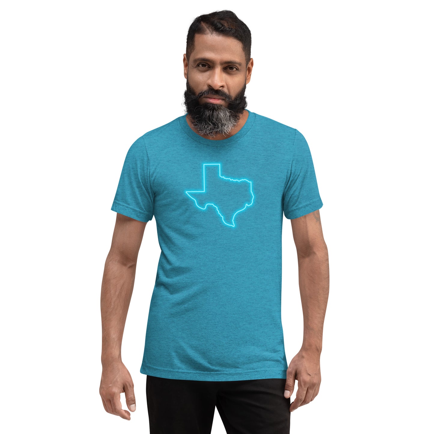 Neon Blue Texas Short Sleeve T-Shirt