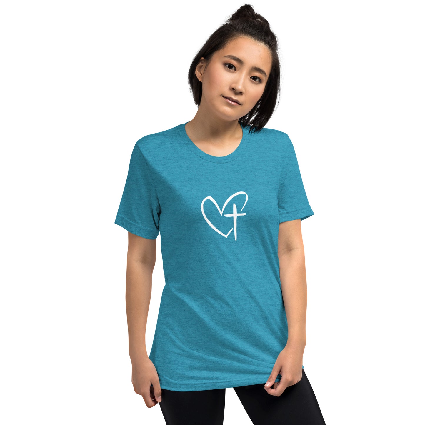 Heart w/ Cross Short Sleeve T-Shirt