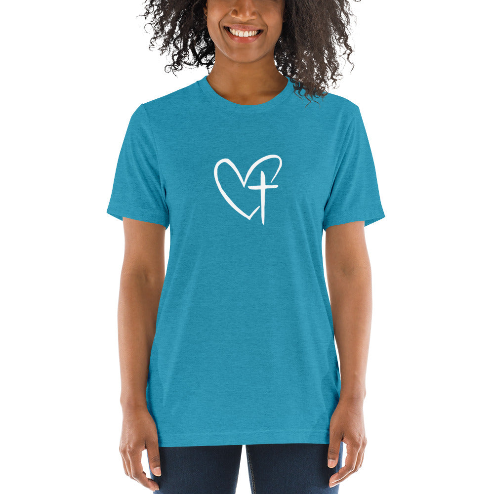 Heart w/ Cross Short Sleeve T-Shirt