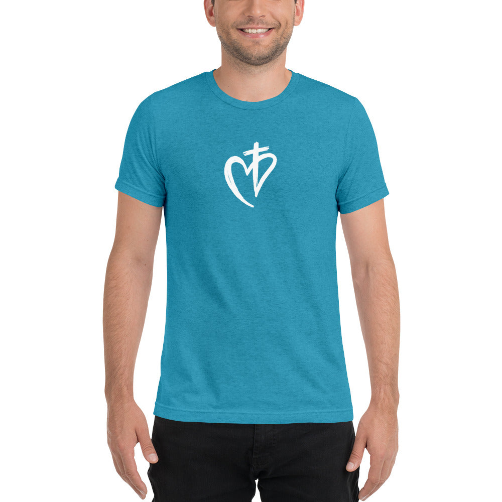 Heart with Cross Short Sleeve T-Shirt