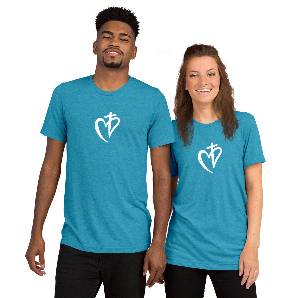 Heart with Cross Short Sleeve T-Shirt