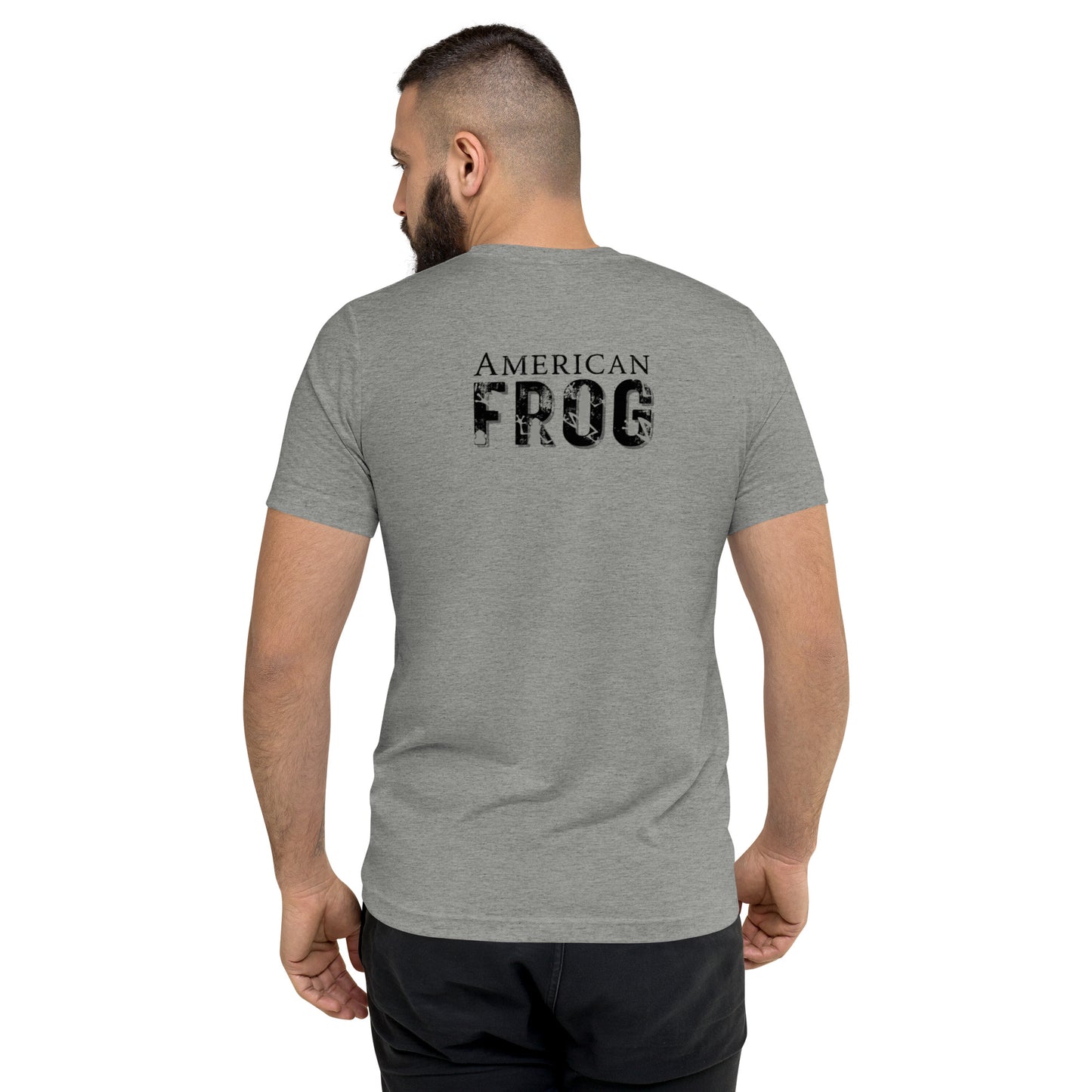 American Frog in Athletic Gray Short Sleeve T-Shirt