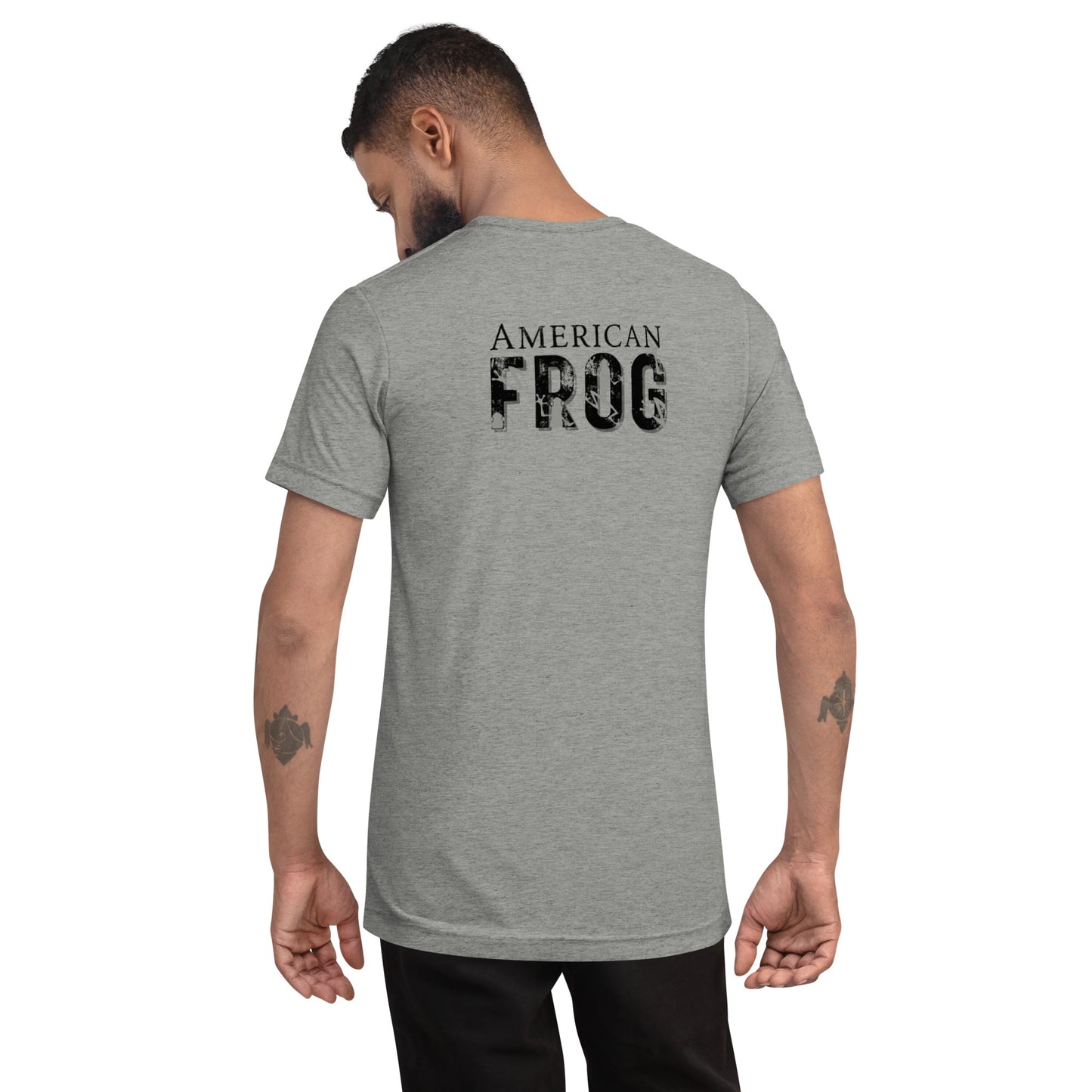 American Frog in Athletic Gray Short Sleeve T-Shirt