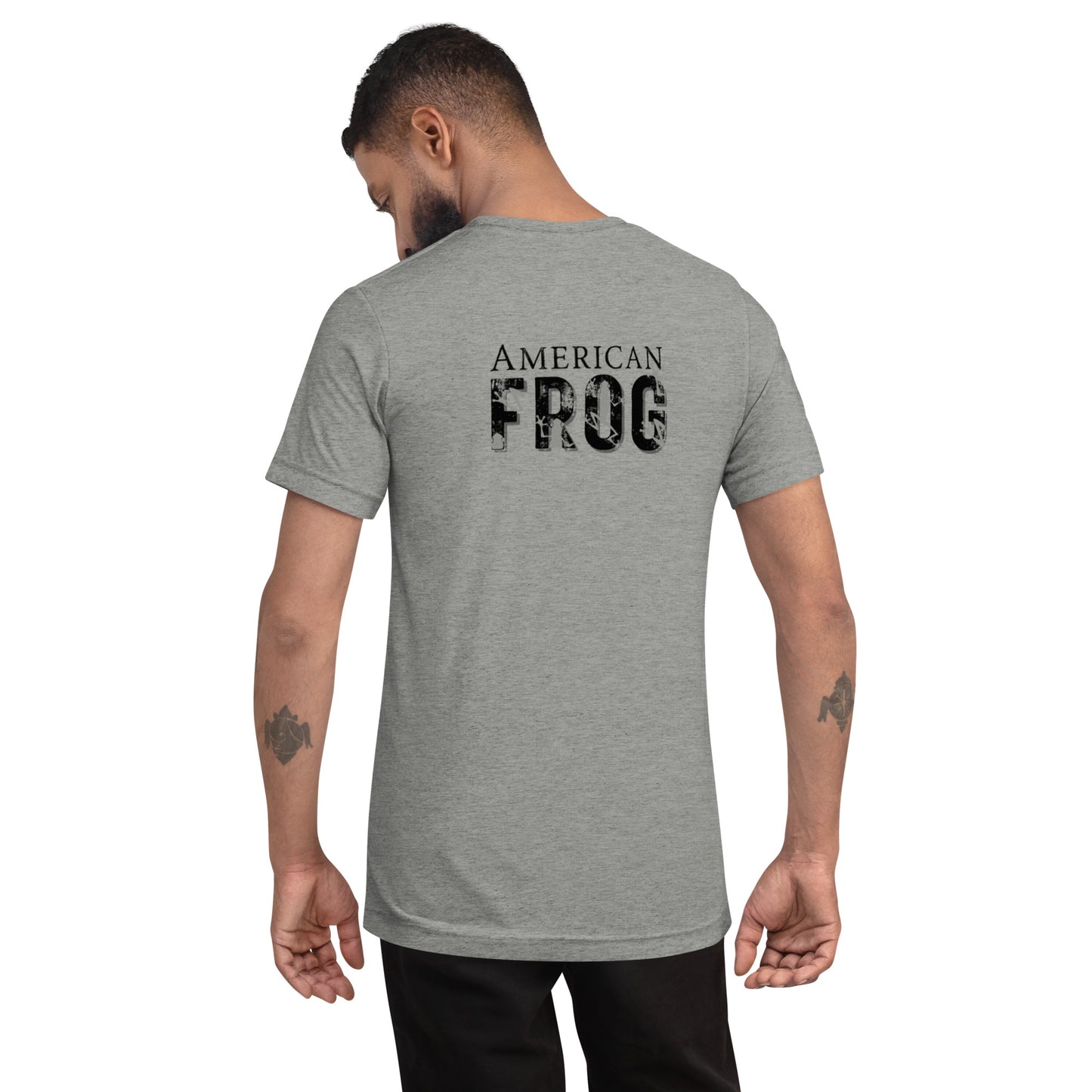 American Frog in Athletic Gray Short Sleeve T-Shirt