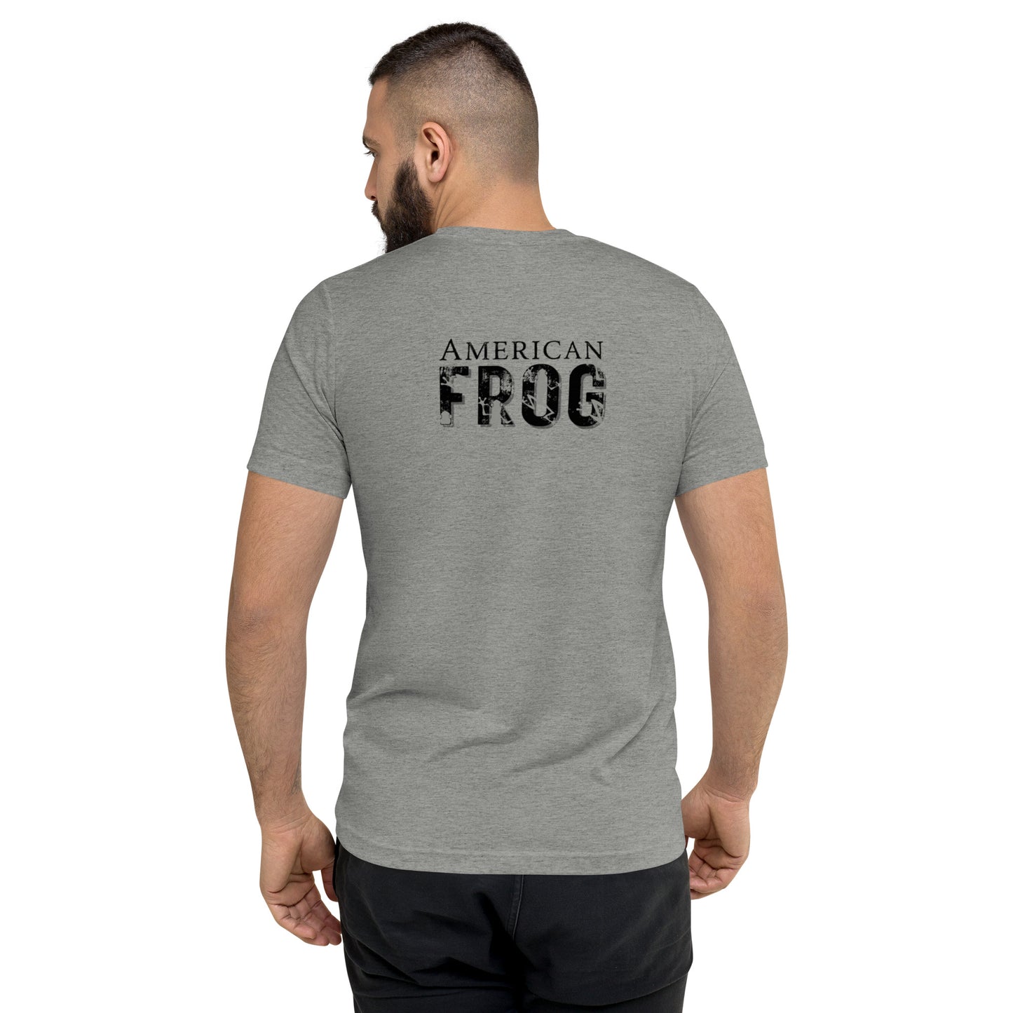 American Frog in Athletic Gray Short Sleeve T-Shirt