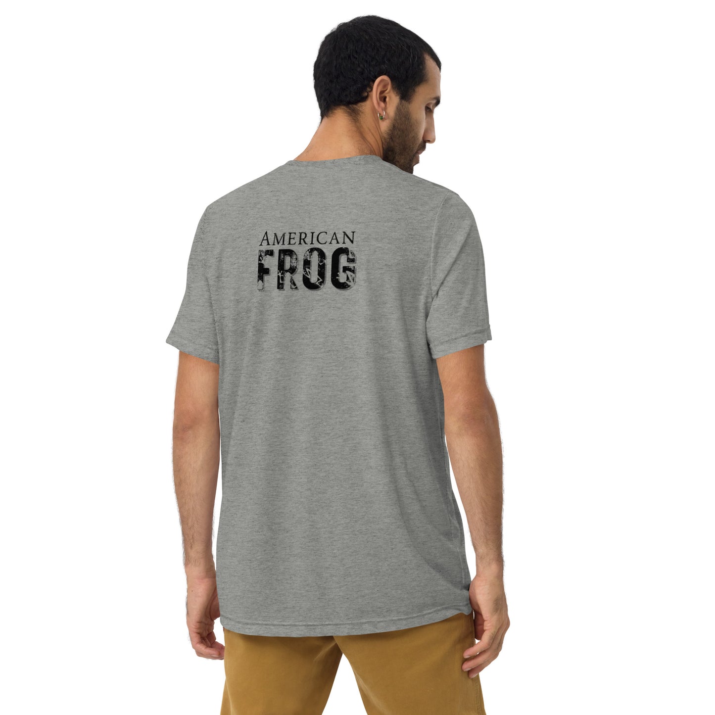 American Frog in Athletic Gray Short Sleeve T-Shirt