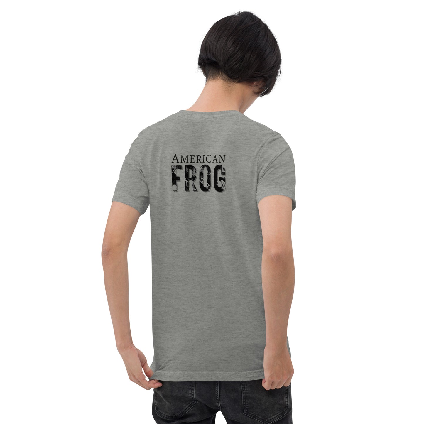 American Frog in Athletic Gray Short Sleeve T-Shirt