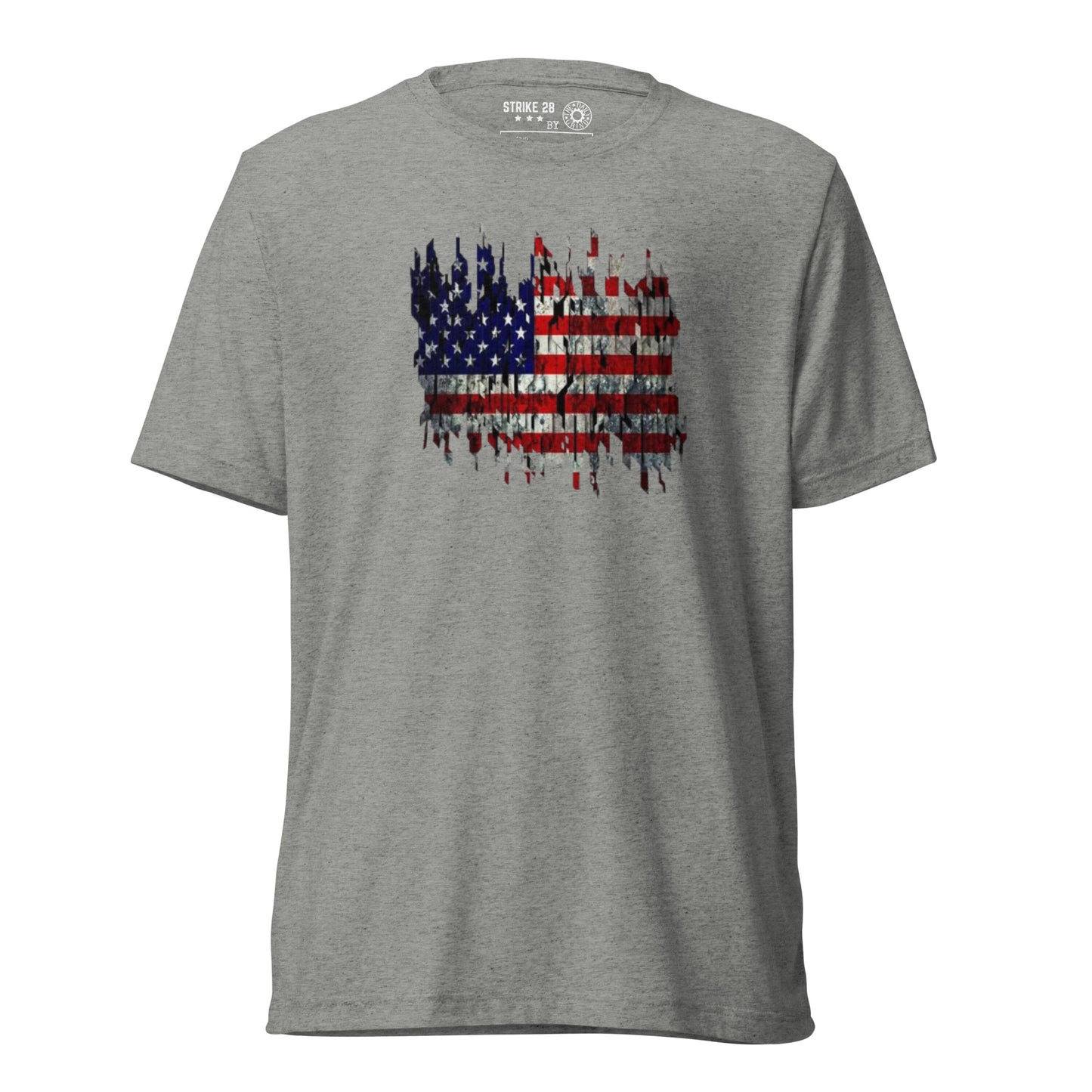 Torn American Flag Short Sleeve T-Shirt