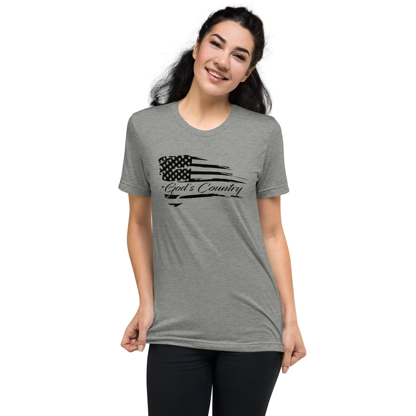 God’s Country American Flag Short Sleeve T-Shirt