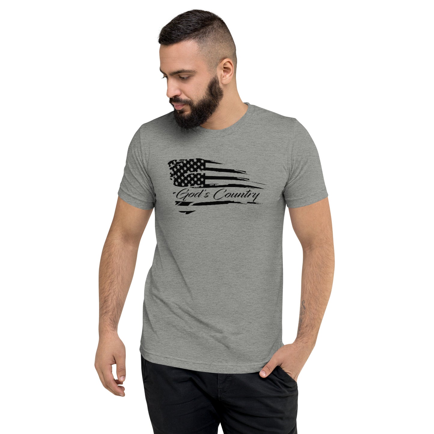 God’s Country American Flag Short Sleeve T-Shirt