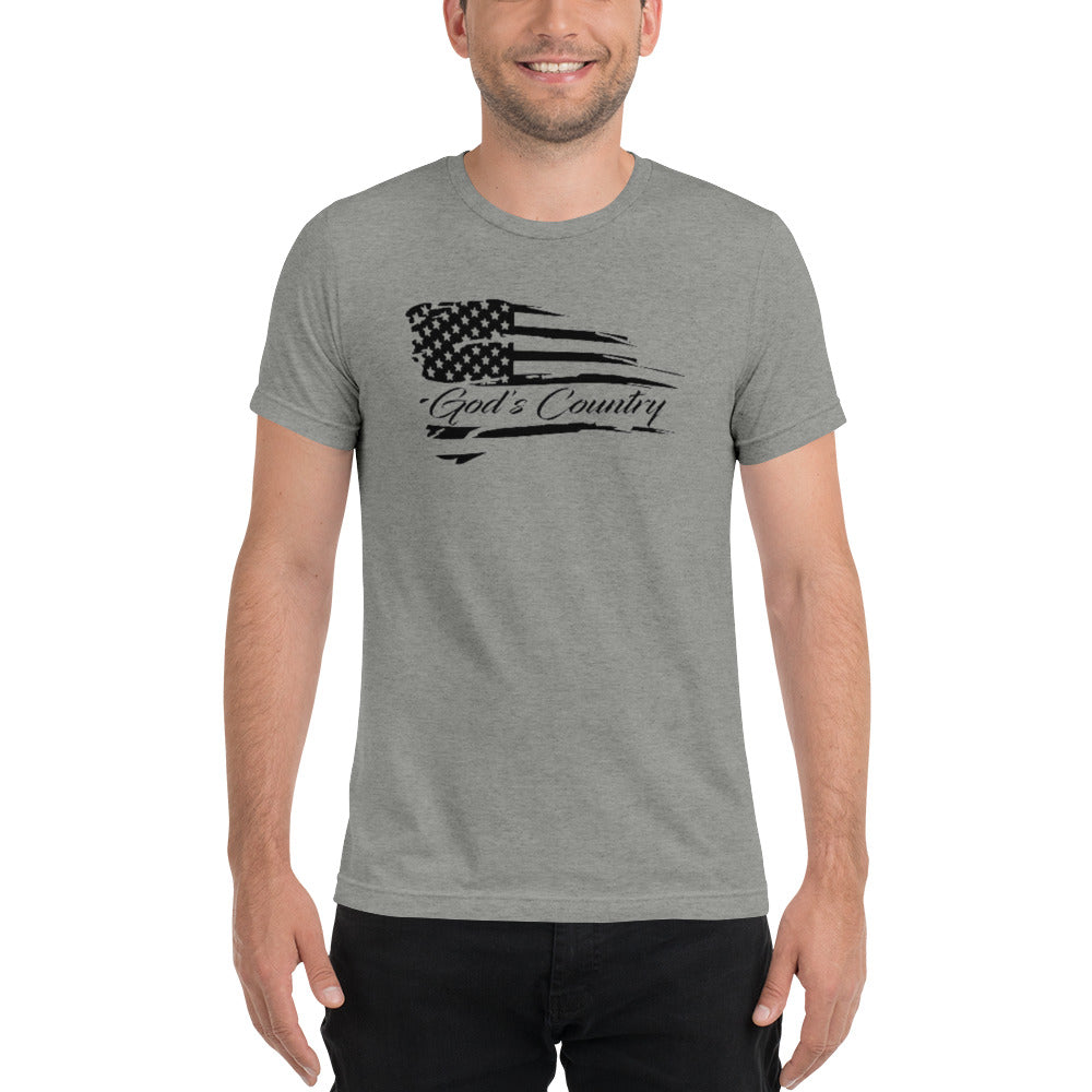 God’s Country American Flag Short Sleeve T-Shirt