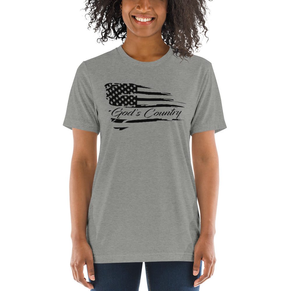 God’s Country American Flag Short Sleeve T-Shirt