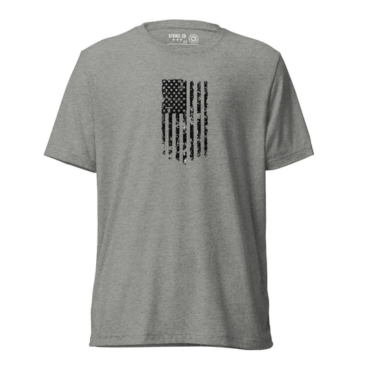 Vertical American Flag Short Sleeve T-Shirt