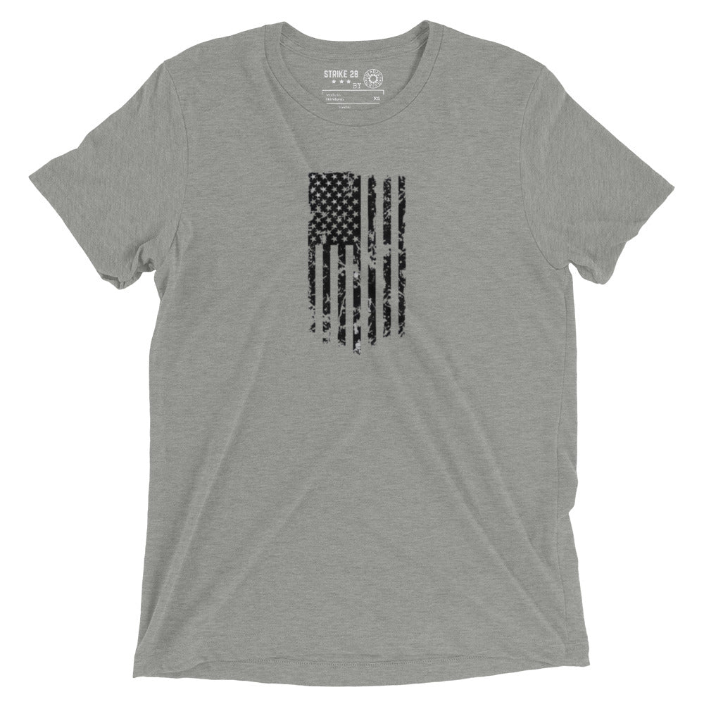 Vertical American Flag Short Sleeve T-Shirt