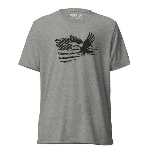 American Flag with Eagle Short Sleeve T-Shirt