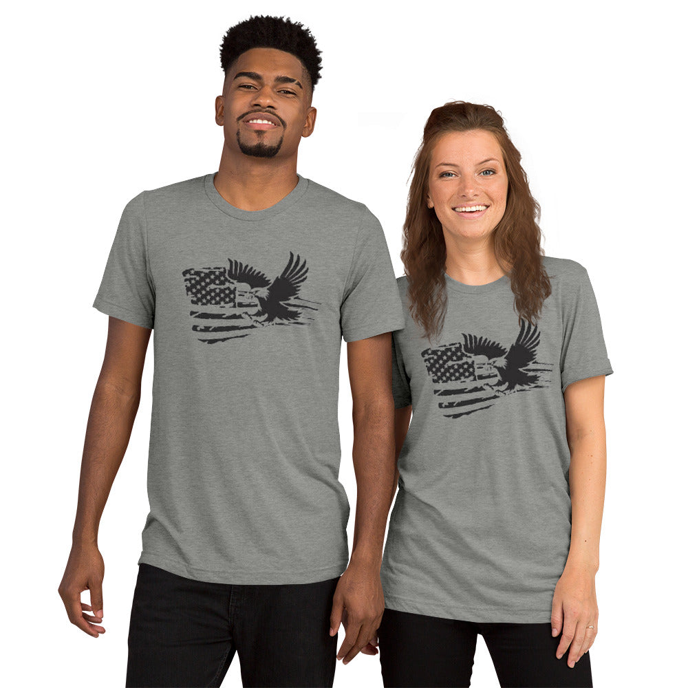 American Flag with Eagle Short Sleeve T-Shirt