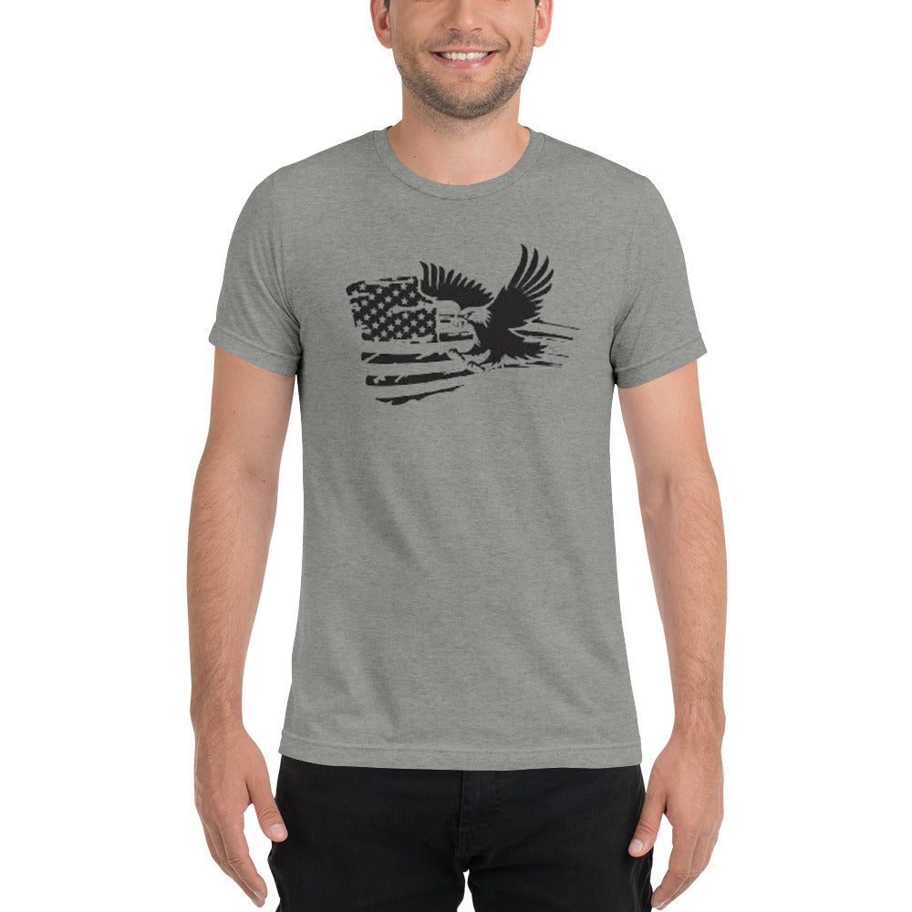 American Flag with Eagle Short Sleeve T-Shirt