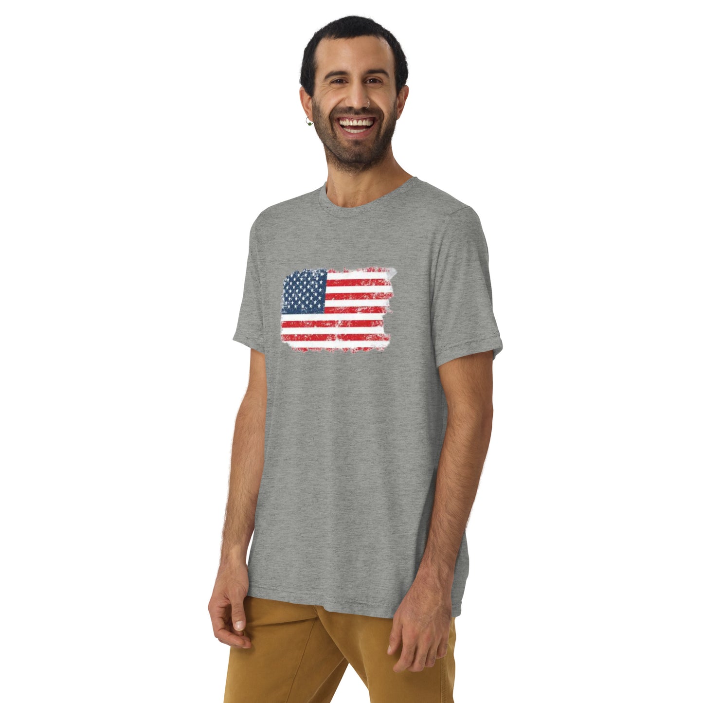 Color American Flag Short Sleeve T-Shirt