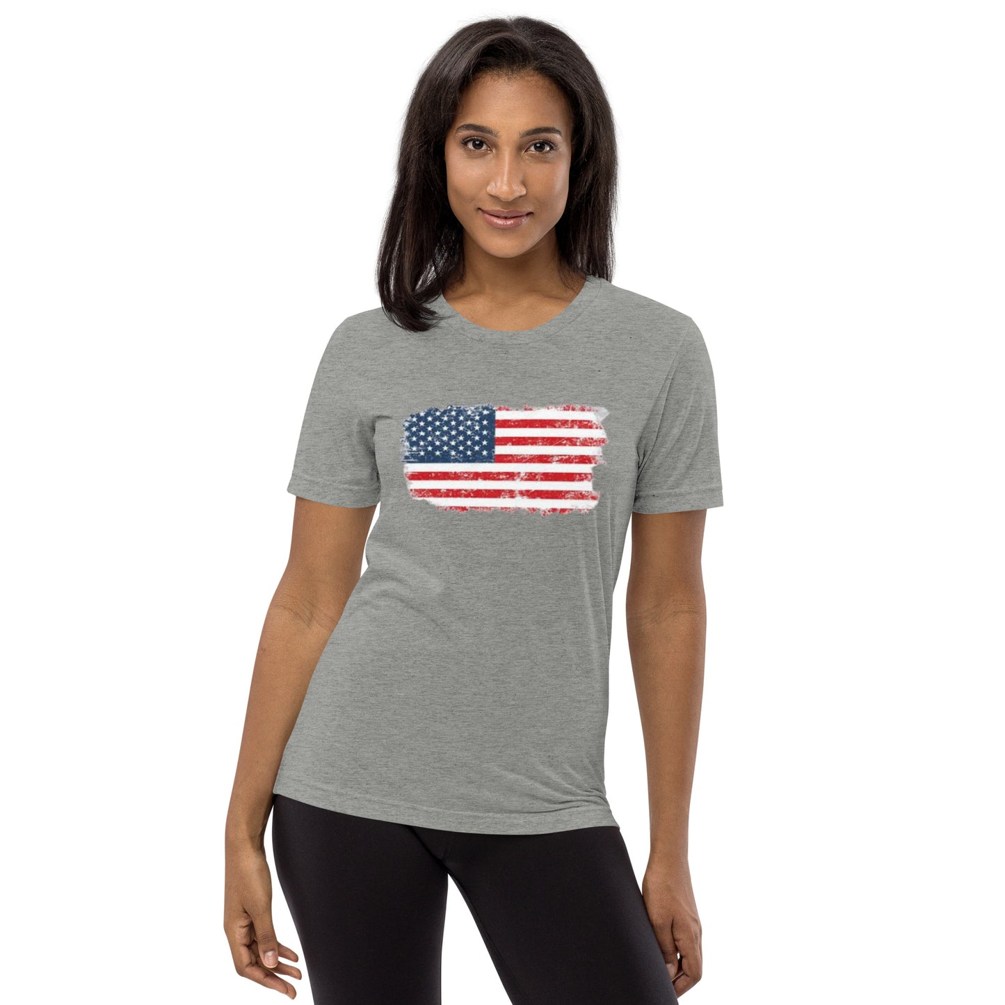 Color American Flag Short Sleeve T-Shirt