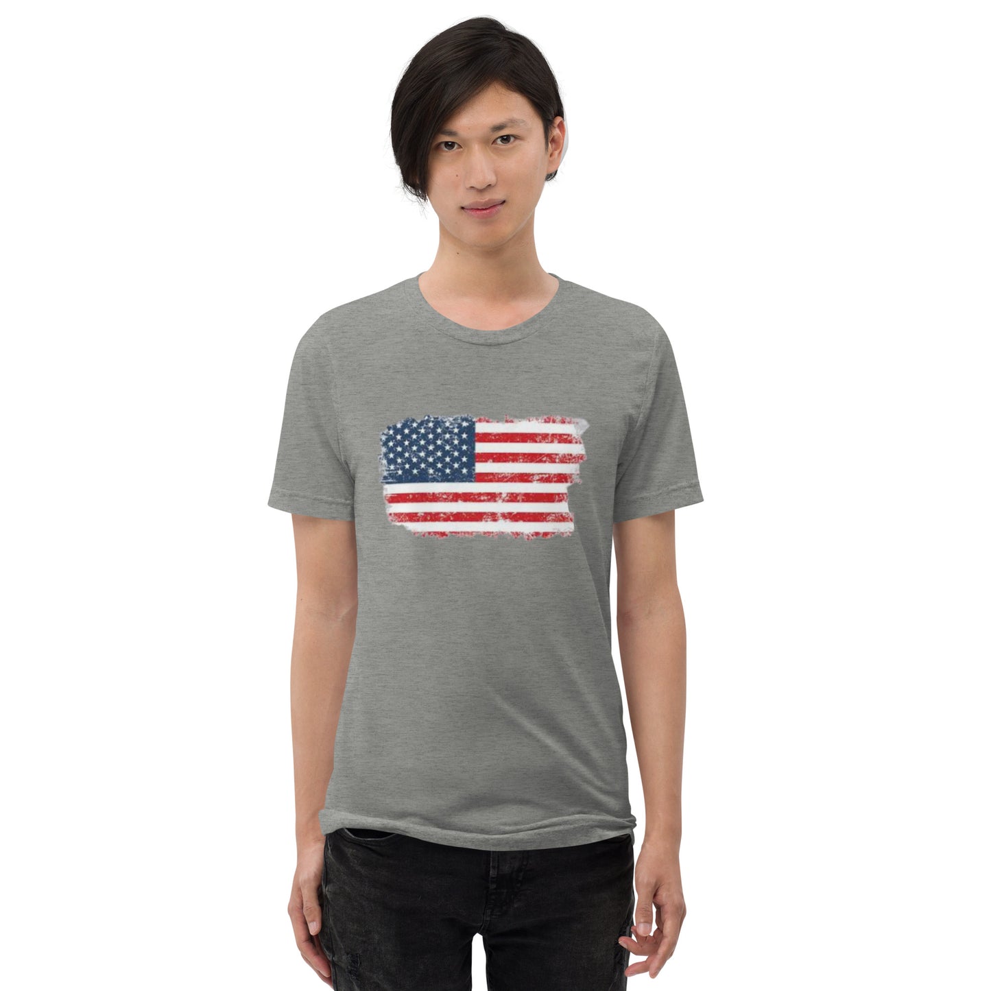 Color American Flag Short Sleeve T-Shirt