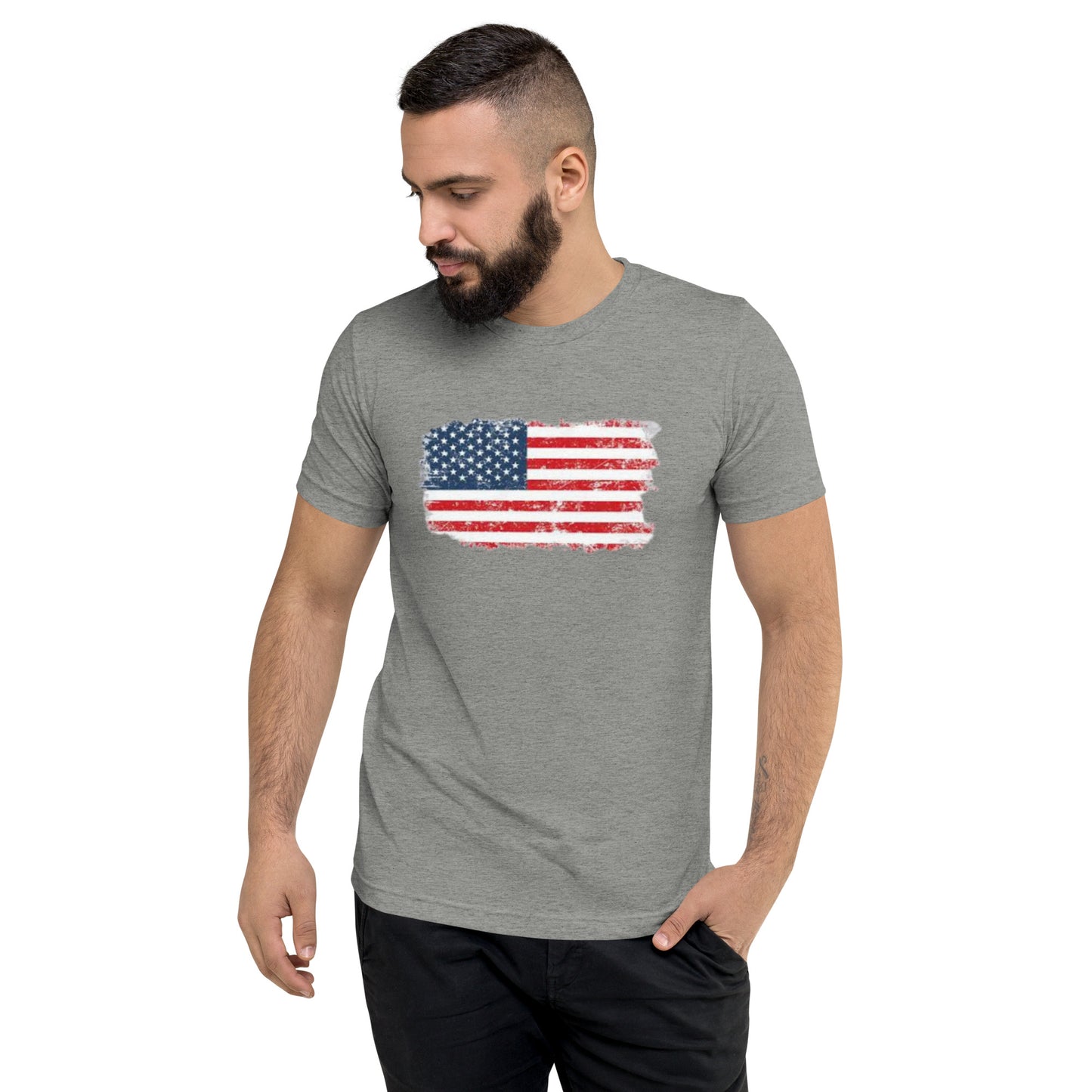 Color American Flag Short Sleeve T-Shirt