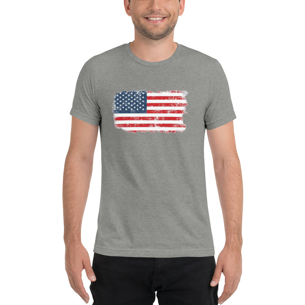 Color American Flag Short Sleeve T-Shirt