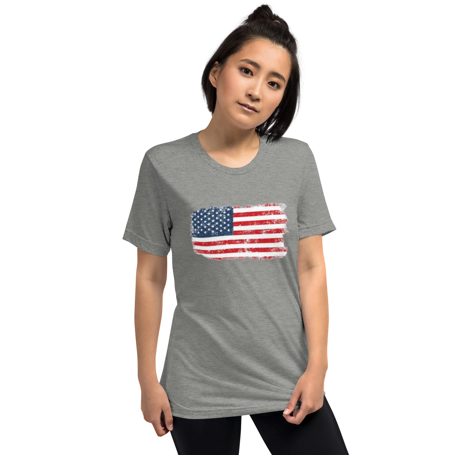 Color American Flag Short Sleeve T-Shirt