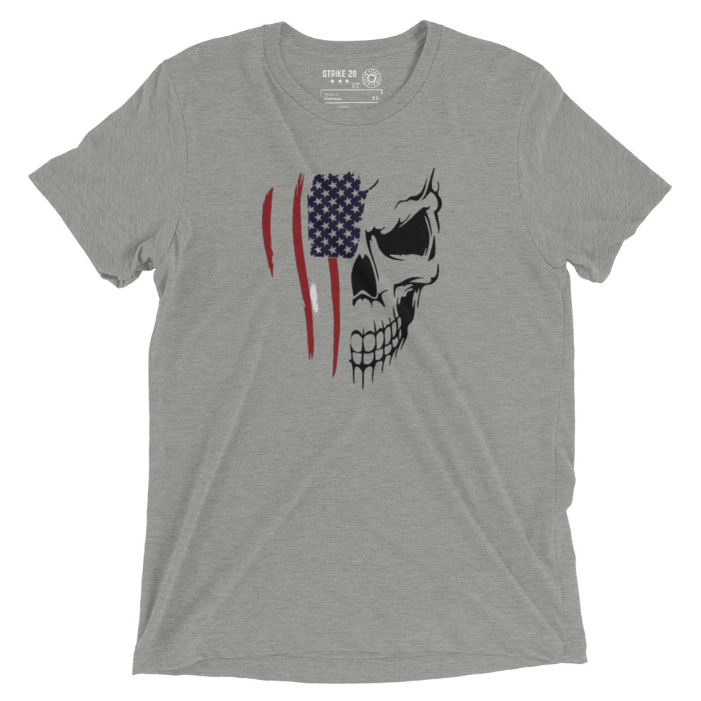 American Molon Labe Skull Short Sleeve T-Shirt