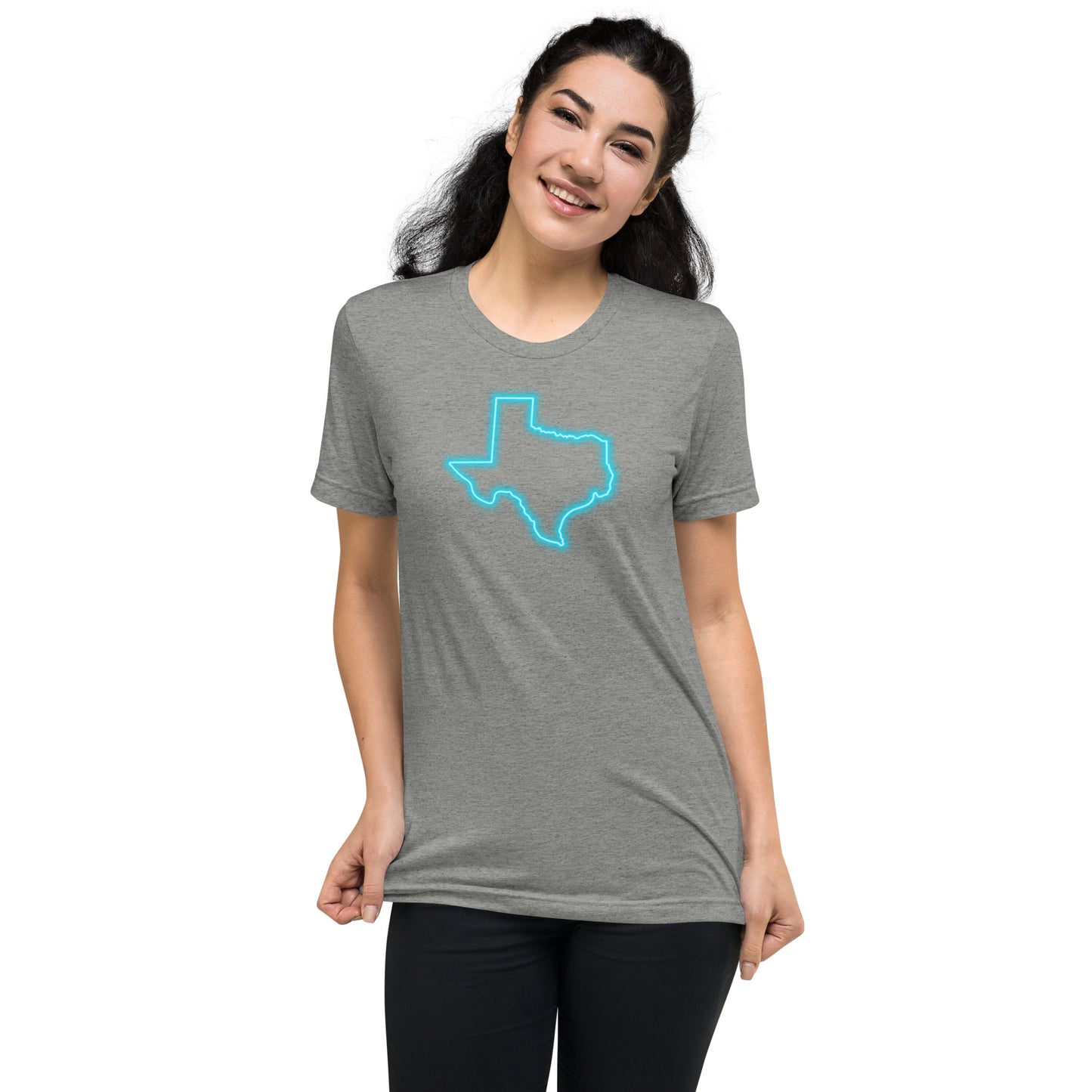 Neon Blue Texas Short Sleeve T-Shirt