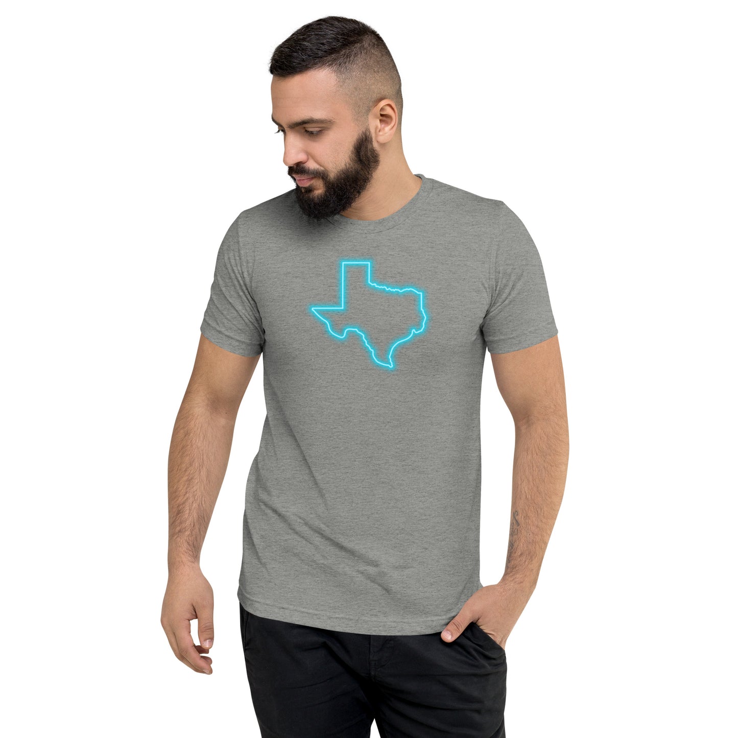 Neon Blue Texas Short Sleeve T-Shirt