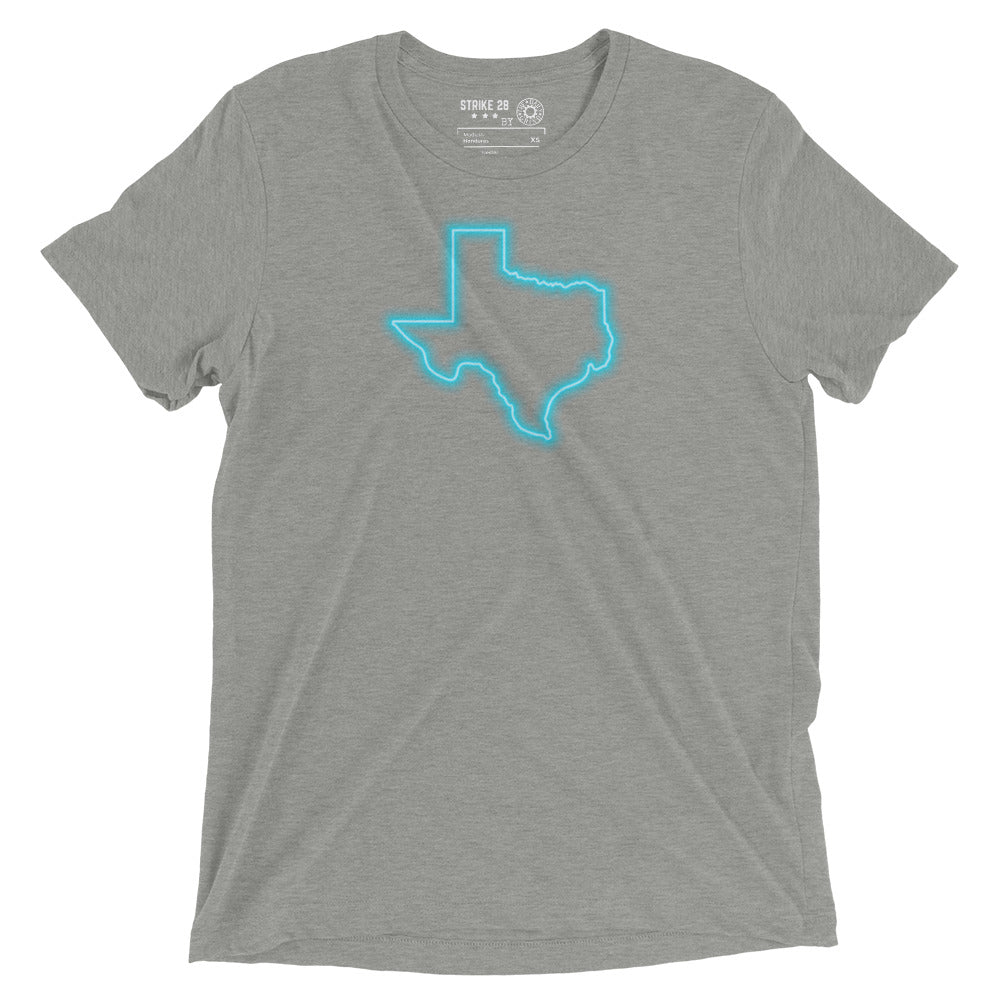 Neon Blue Texas Short Sleeve T-Shirt