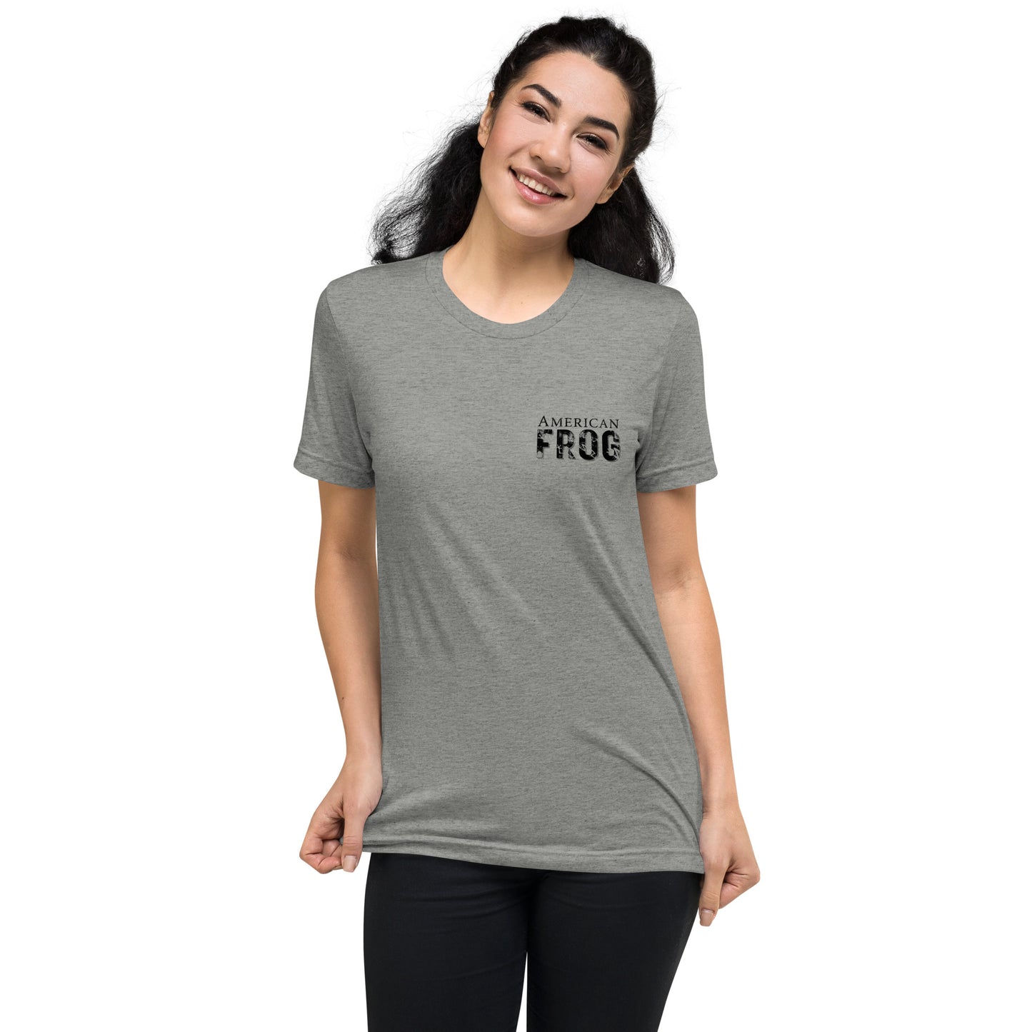 American Frog in Athletic Gray Short Sleeve T-Shirt