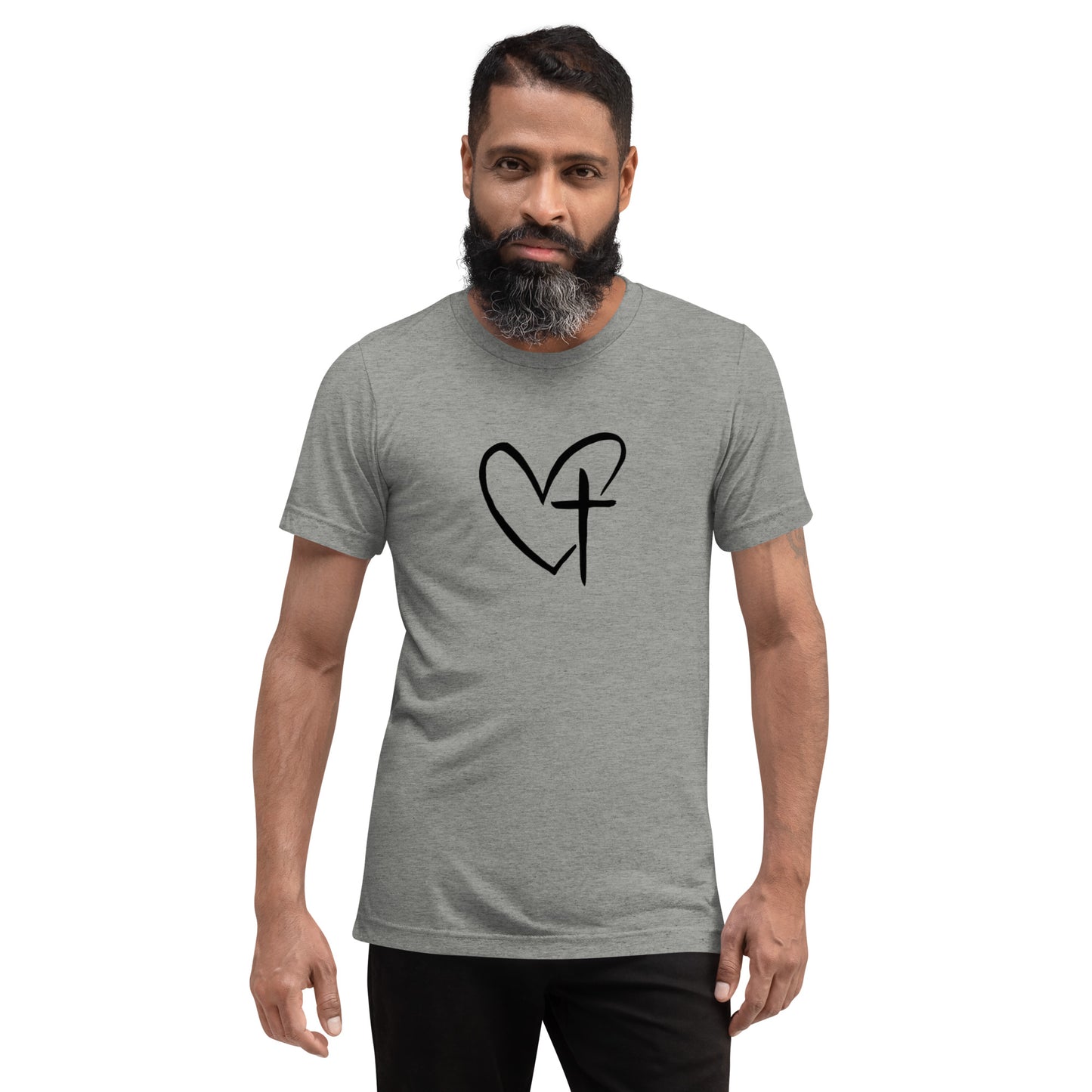 Heart w/ Cross Short Sleeve T-Shirt