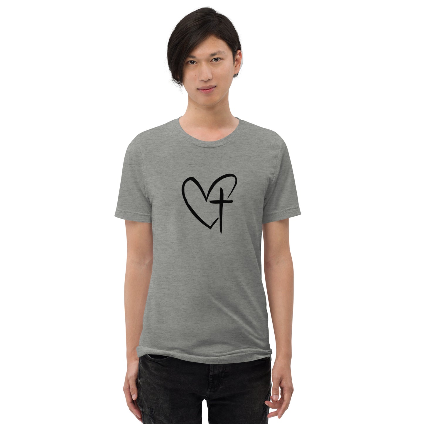 Heart w/ Cross Short Sleeve T-Shirt