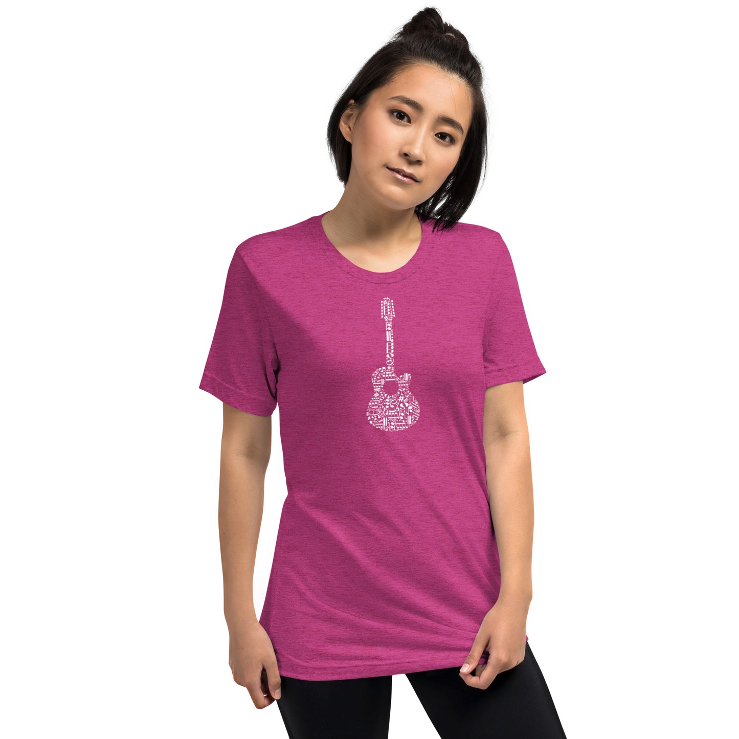 Music Notes Guitar Short Sleeve T-Shirt