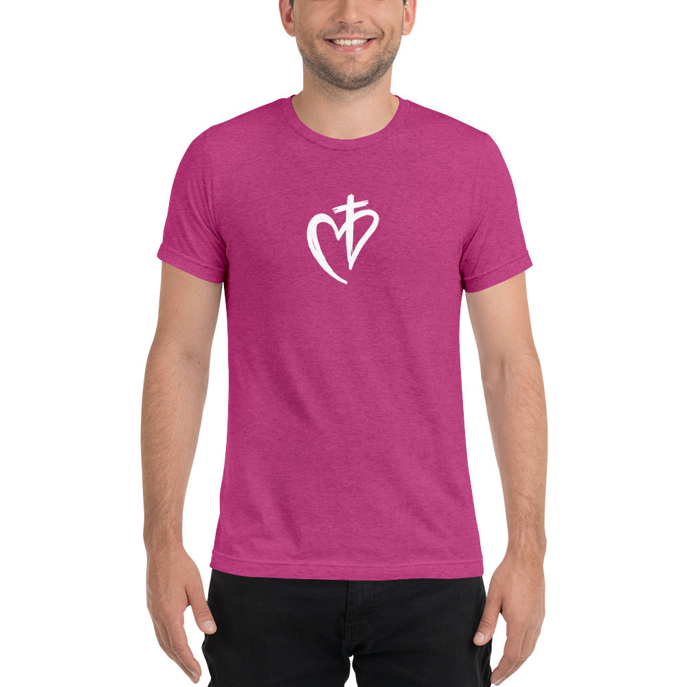 Heart with Cross Short Sleeve T-Shirt