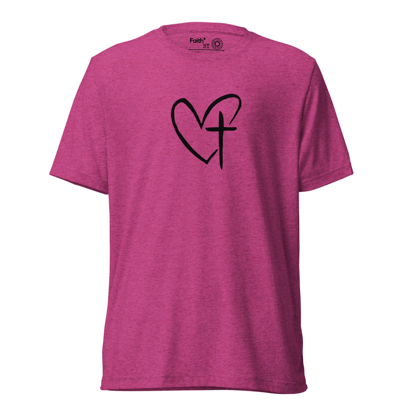 Heart w/ Cross Short Sleeve T-Shirt