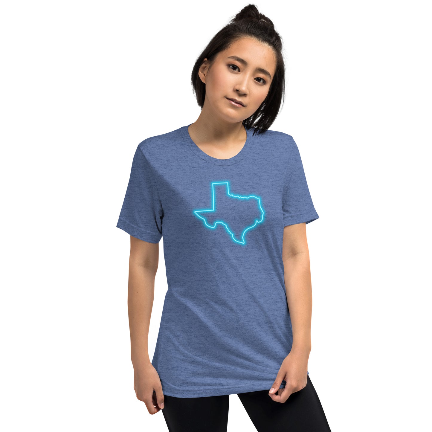 Neon Blue Texas Short Sleeve T-Shirt