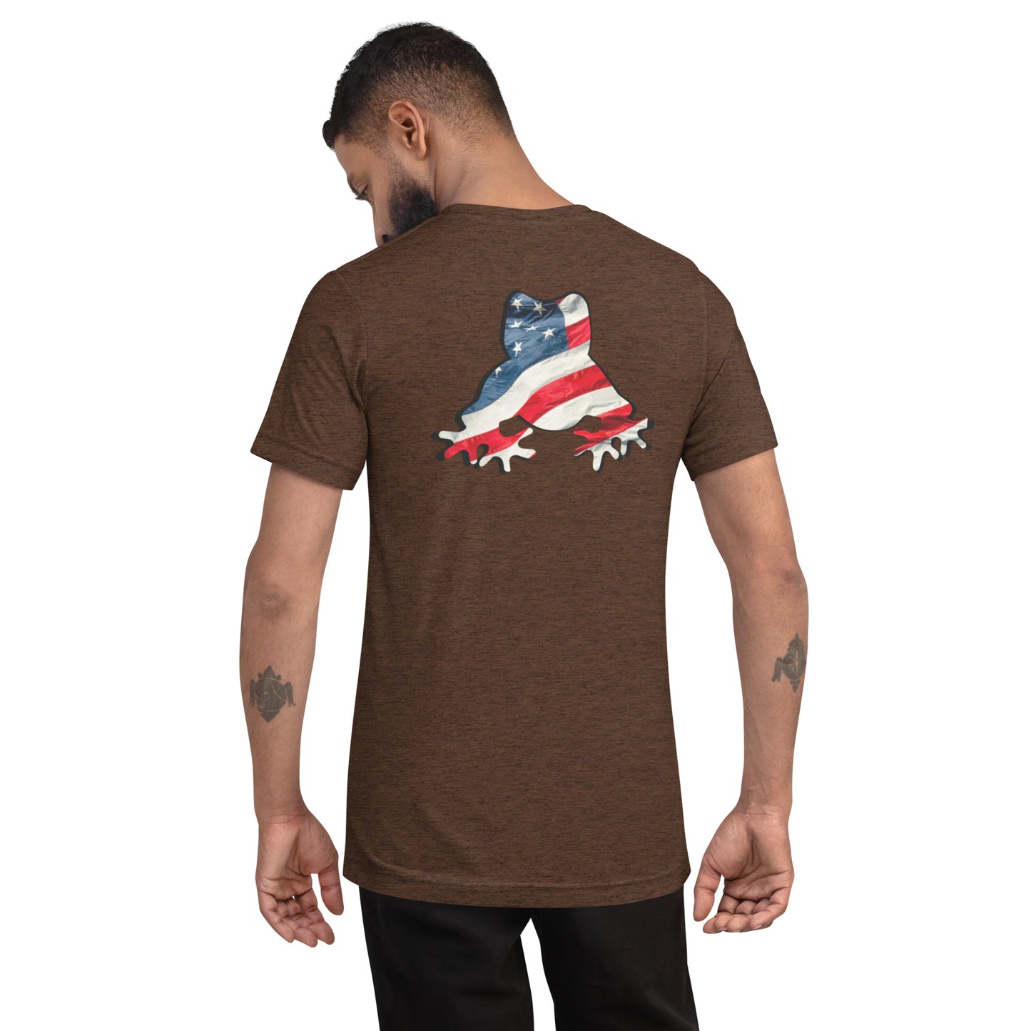 American Frog in Brown Short Sleeve T-Shirt