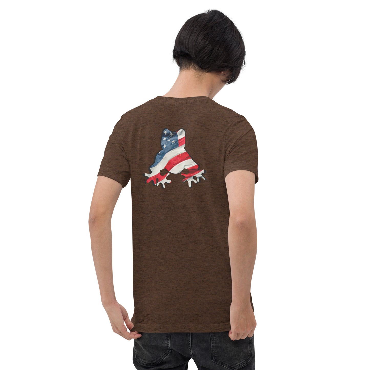 American Frog in Brown Short Sleeve T-Shirt