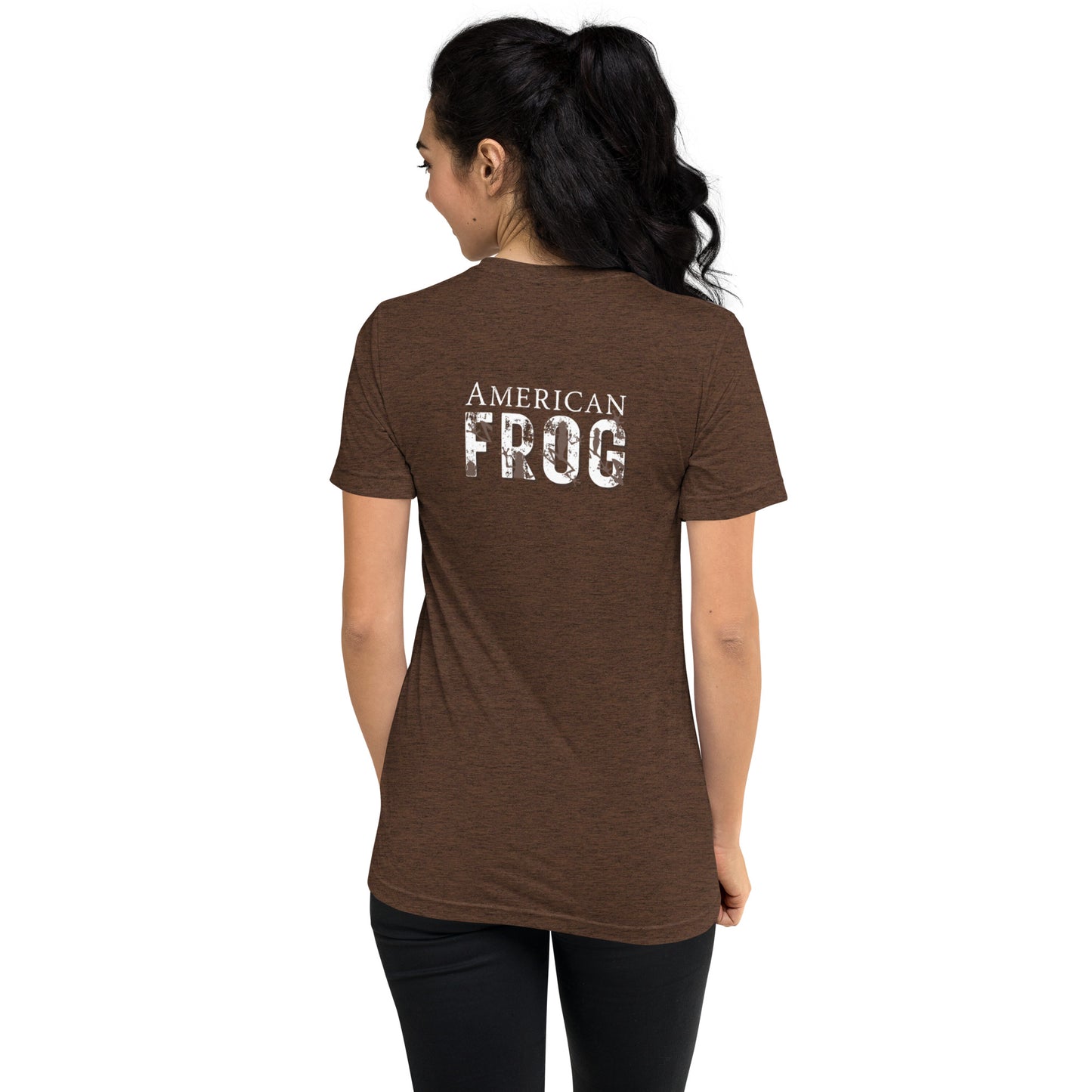 American Frog in Brown Short Sleeve T-Shirt