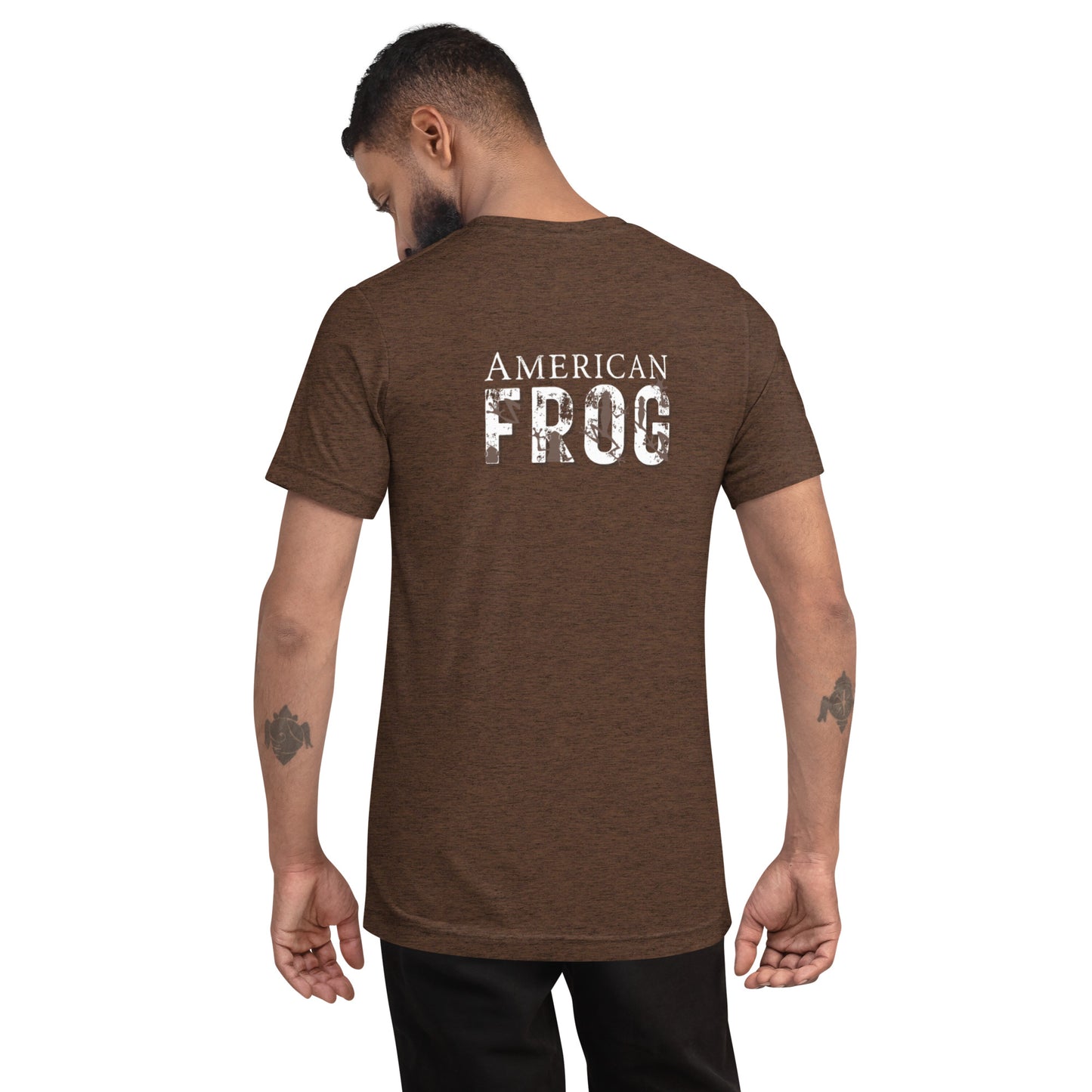 American Frog in Brown Short Sleeve T-Shirt